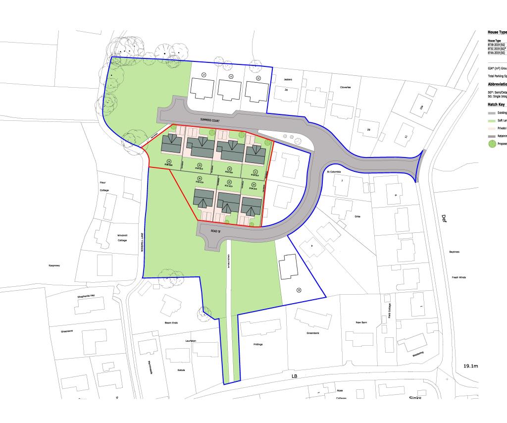 Lot: 33 - OVER THREE-QUARTERS OF AN ACRE FREEHOLD LAND WITH PLANNING FOR SEVEN DETACHED BUNGALOWS - The Proposed Street Layout